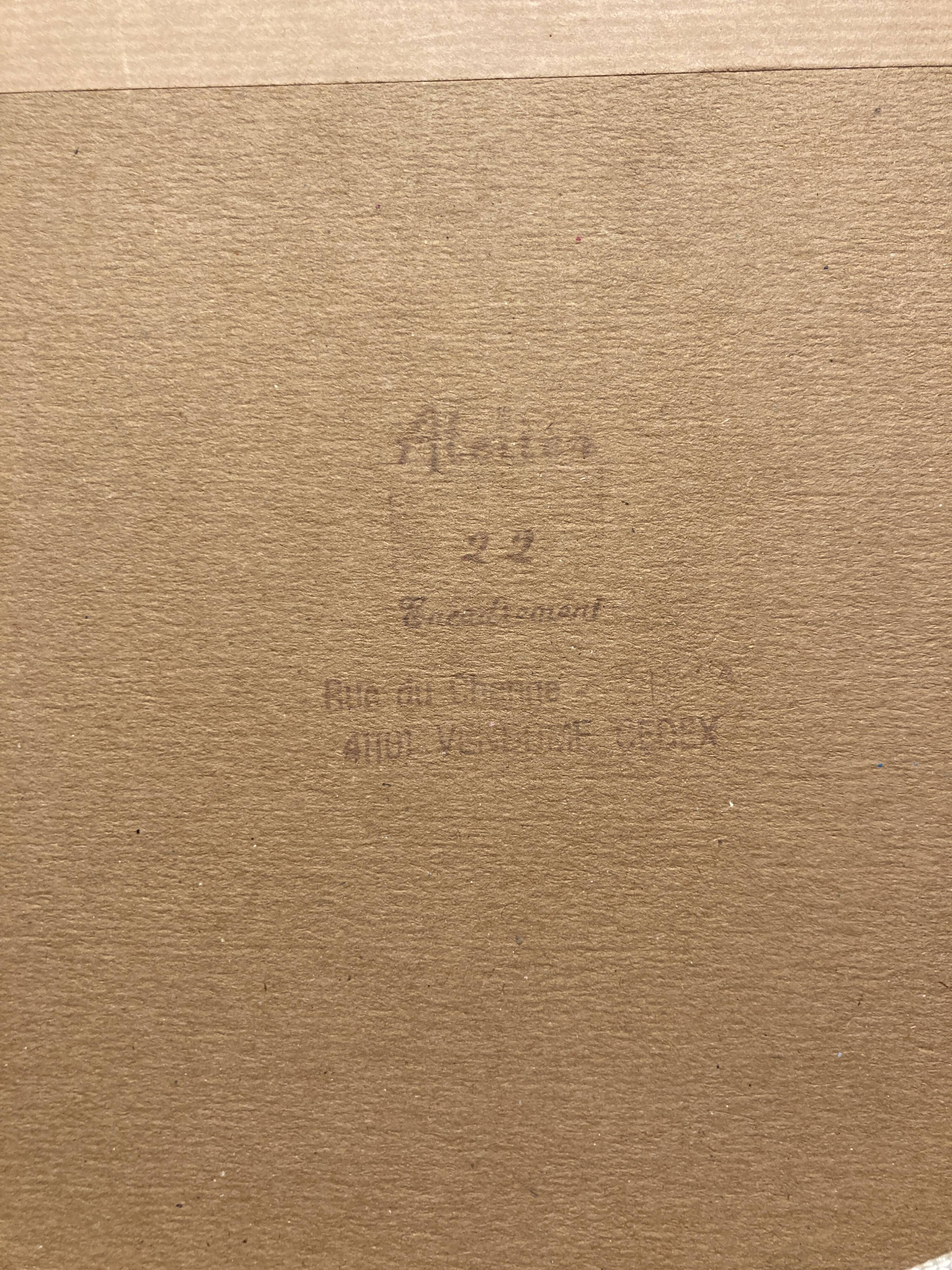 Framed horse drawing.