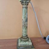 Lamp base in the shape of a Corinthian column in onyx and bronze - Napoleon III late 19th century