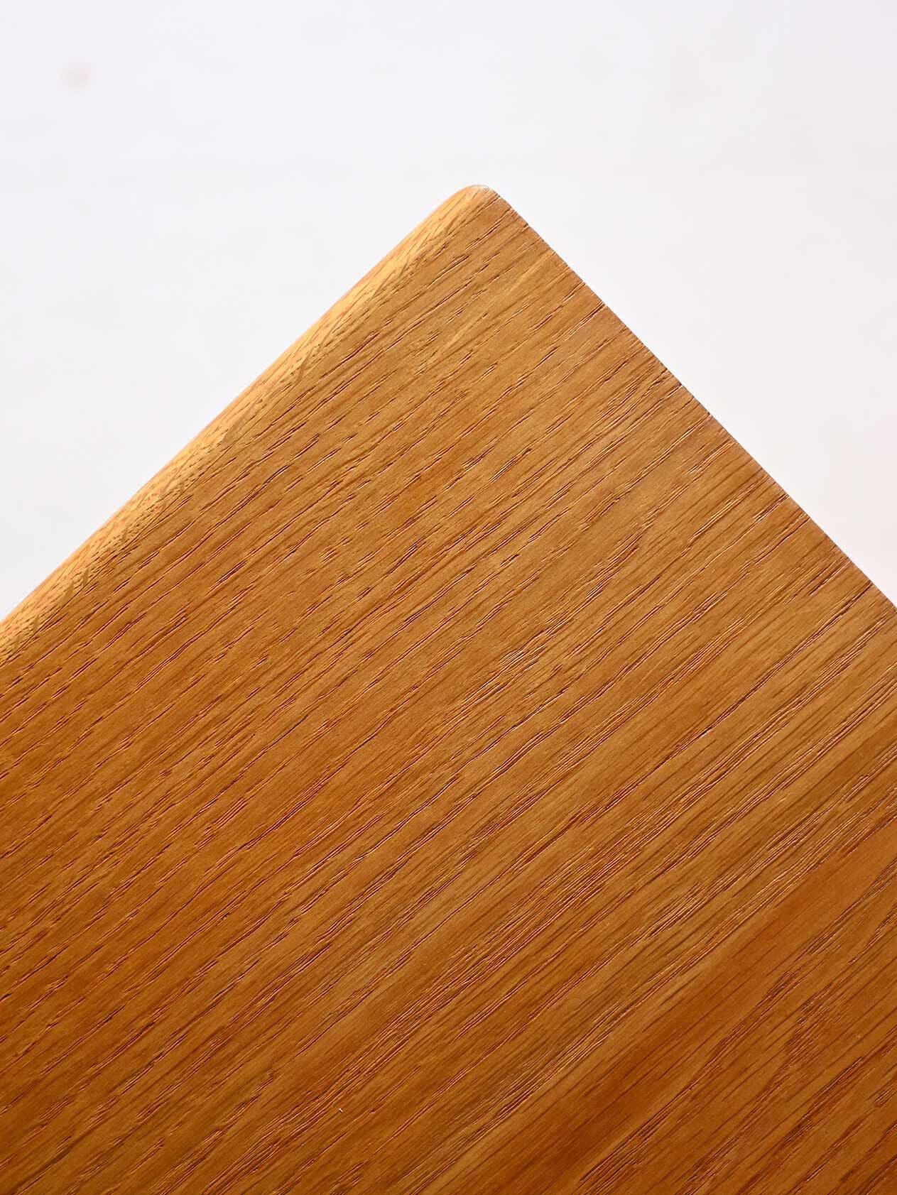 Scandinavian oak cabinet with woven rattan doors