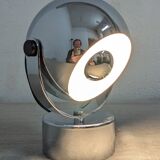 Eye ball lamp or wall light, chrome, space age, France circa 1970.