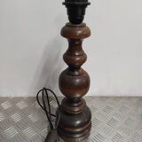 Turned wooden lamp base