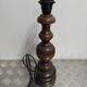 Turned wooden lamp base