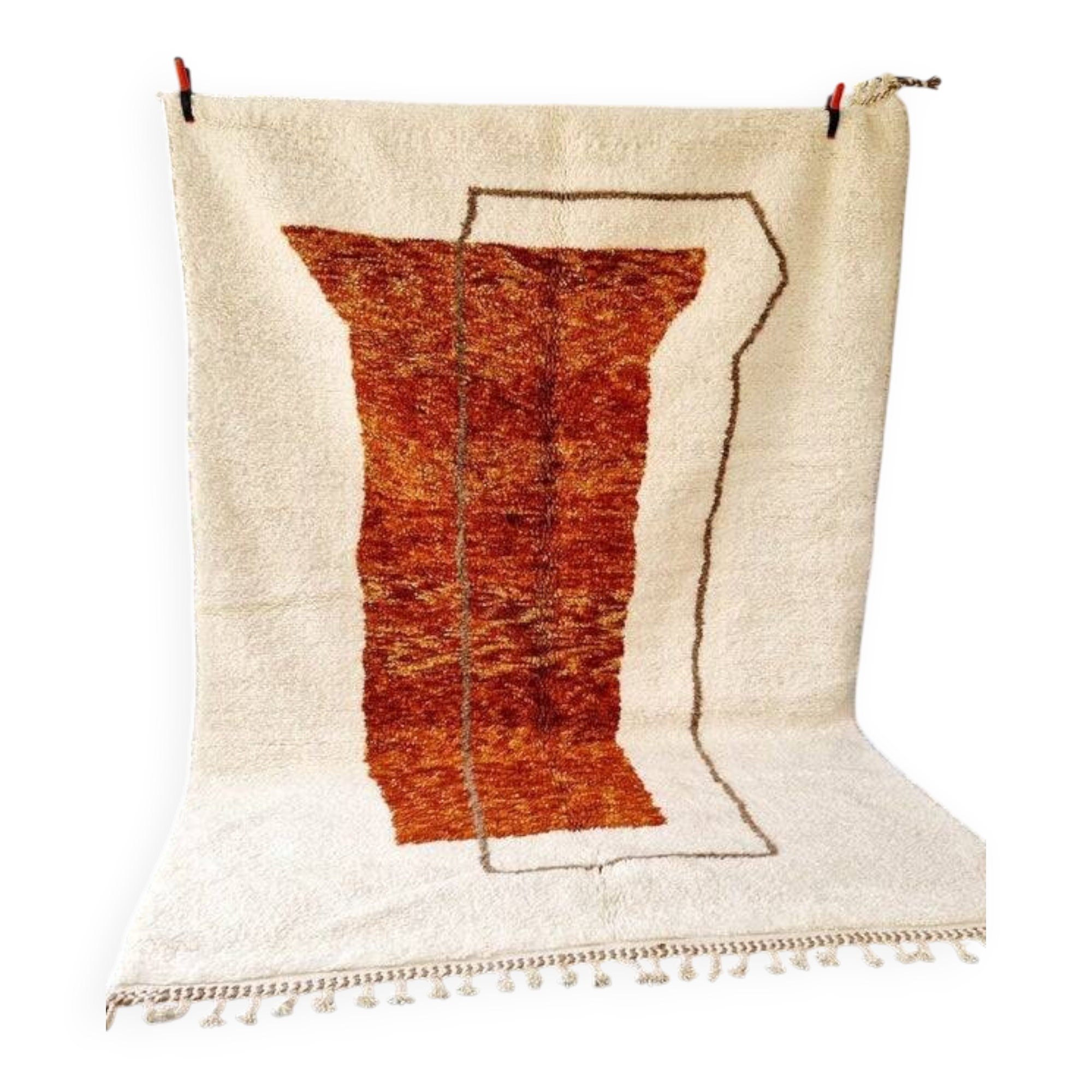 Tapis berbère en laine pure taille 150 x 250 cm