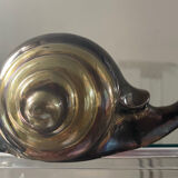 Vintage brass snail paperpress 70s
