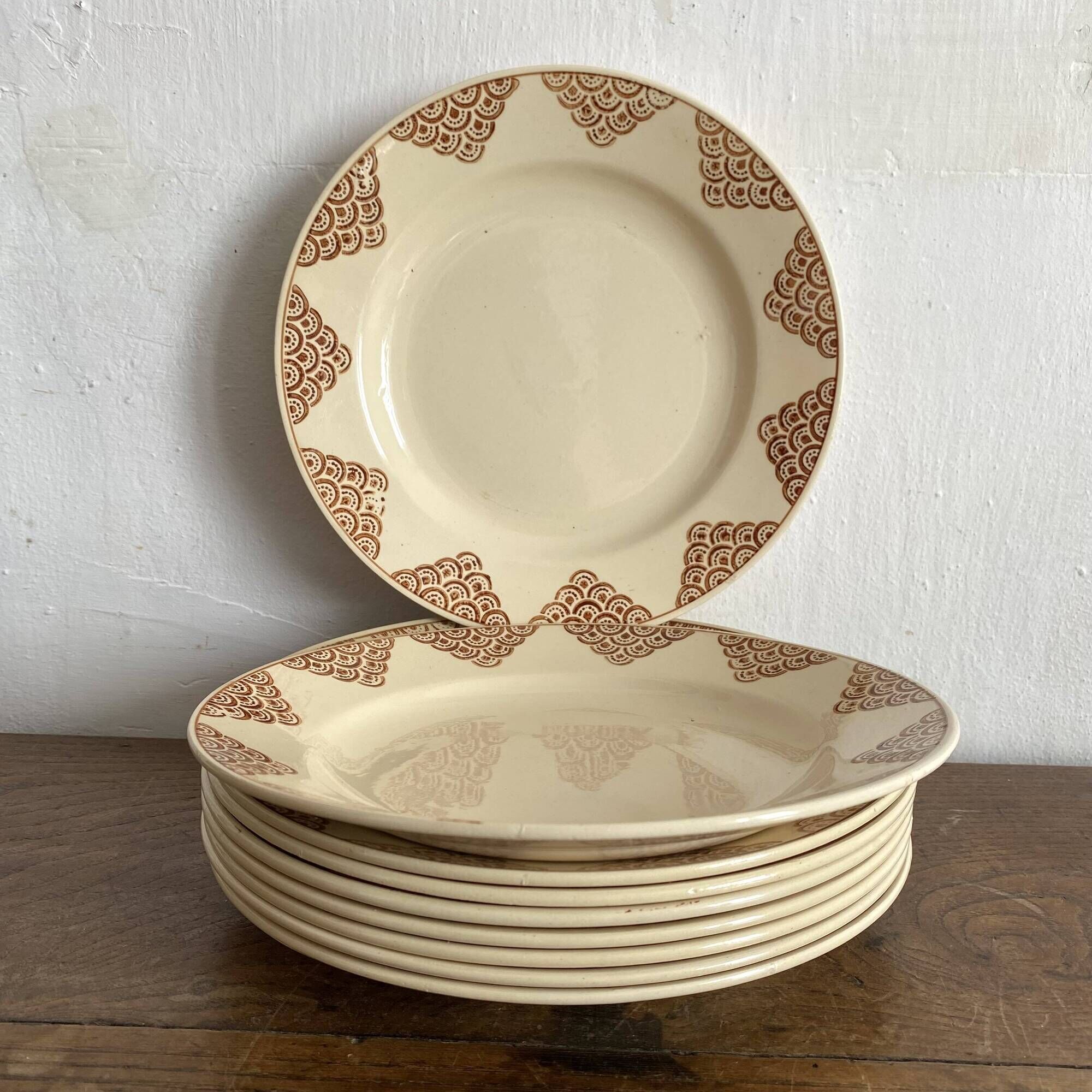Art Deco flat plates St Amand