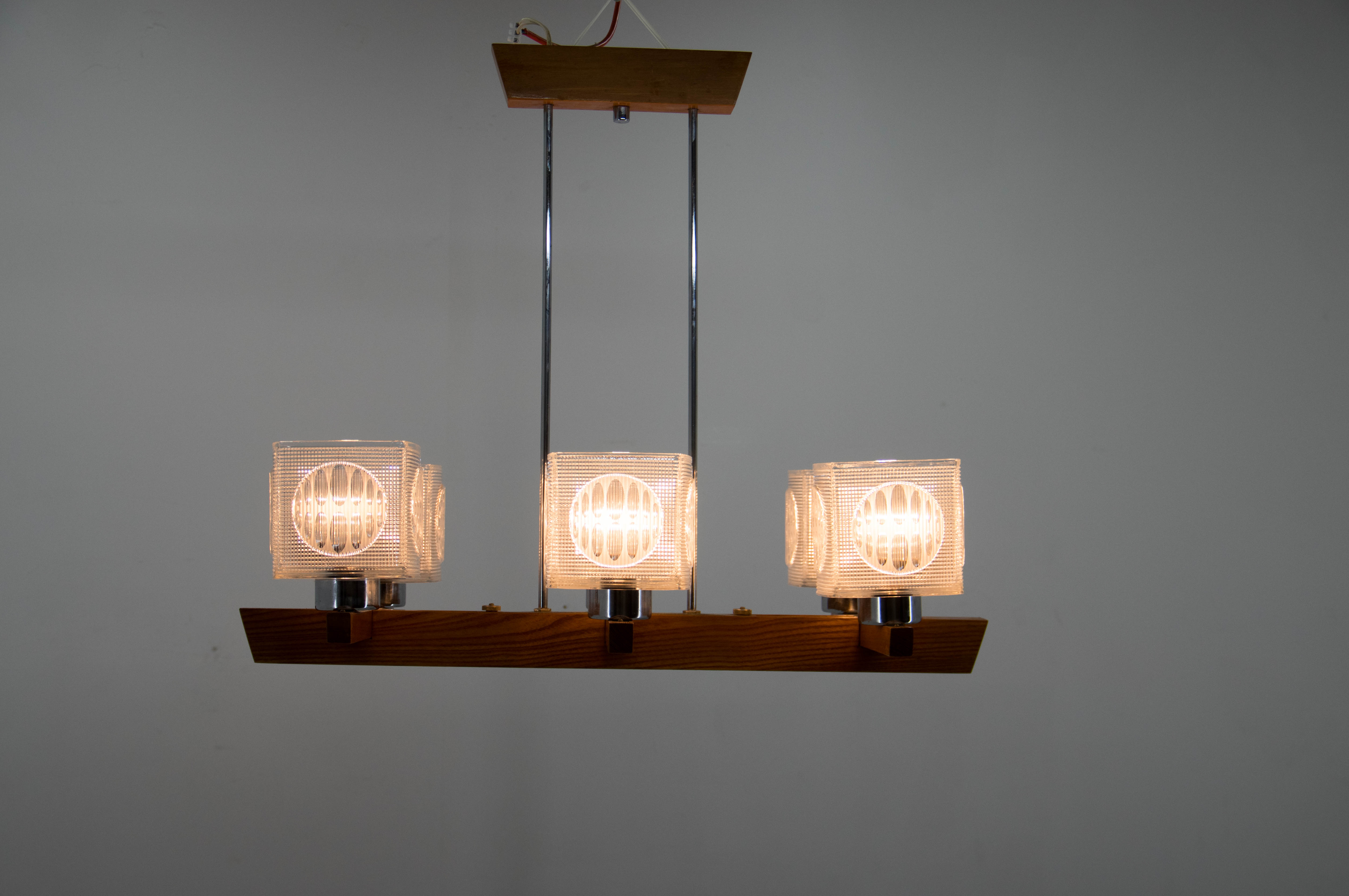 Mid-century chandelier by instala decin, 1970s