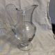 Crystal water jug by Saint-Louis signed – antique engraved service