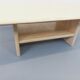 Vintage rectangular coffee table in travertine with magazine rack.