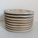 8 snail plates sandstone from the marsh France