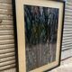 Old Abstract Oil On Paper Signed + Black Wood Frame #B548