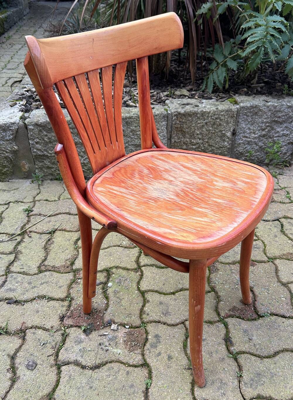 Set of 5 brasserie, bistro chairs, in their original condition, vintage, 1960s