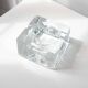 Bubble blown glass ashtray by Nybro Sweden