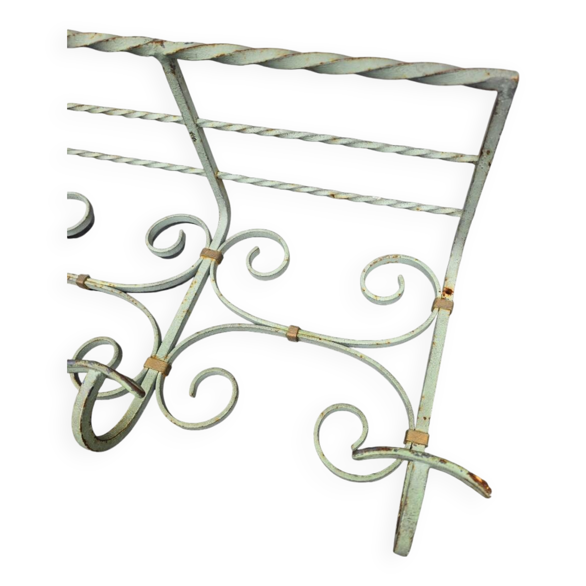 Antique wrought iron coat rack