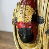Wooden wall sculpture of Koi Carp, tribal India, mid-20th century.