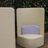 Pair of armchairs back high Shuffle design