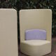 Pair of armchairs back high Shuffle design