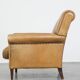 Vintage sheepskin leather armchair
