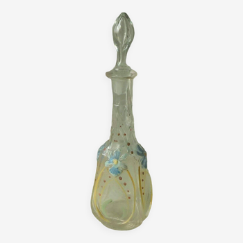 Legras enameled glass carafe in bold enamel late 19th century