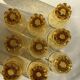 9 glasses amber feet notched wheels