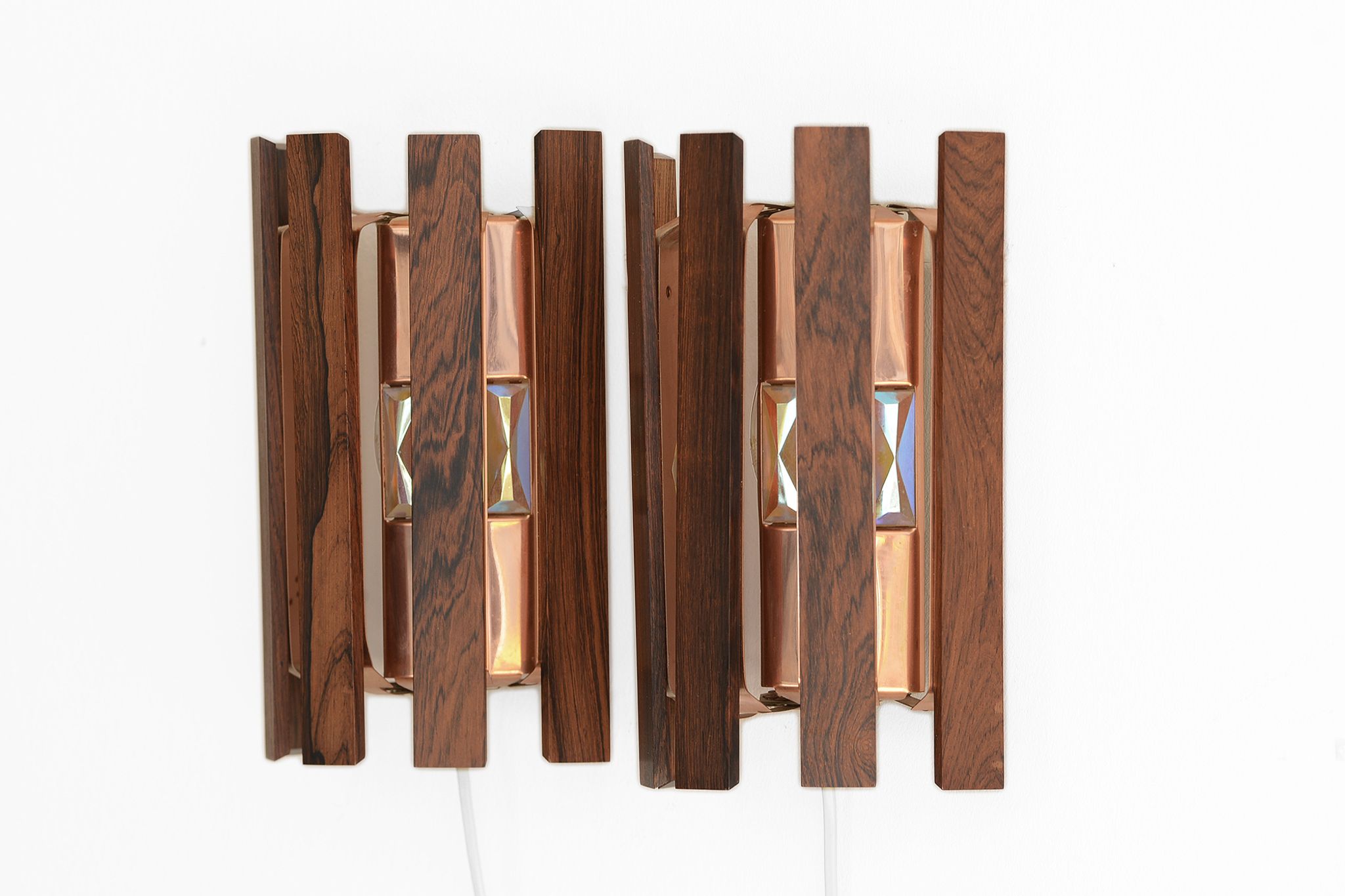 Pair of wall lights/sconces by Werner Schou for Coronell Elektro. Denmark 1960s