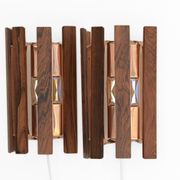 Pair of wall lights/sconces by Werner Schou for Coronell Elektro. Denmark 1960s
