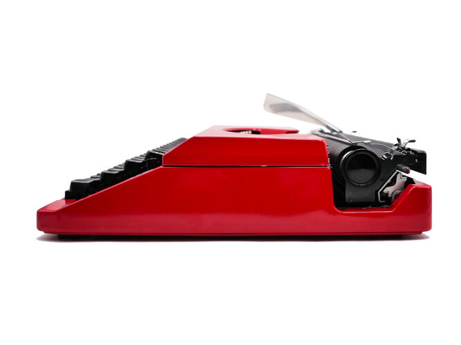 Machine à écrire rouge Silver Reed Silverette II Vintage révisée ruban neuf