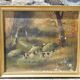 Pendants de scènes de chasse, huiles sur toile encadrées