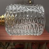 Paire d’appliques murales globes verre seventies
