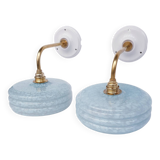 Clichy glass swan neck wall lights