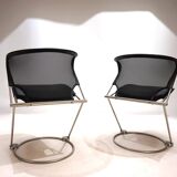 Set of 2 Wilkhahn Nuvola conference / dining room chairs by Herbert Ohl, 19