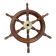 Rudder bar wheel boat in wood and brass "Comptoir des Indes" shelf