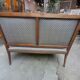 Sofa bench, louis xvi two-seater style, walnut structure