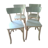 Set of 4 Baumann bistro chairs in wood and formica