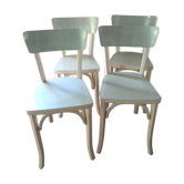 Lot de 4 chaises bistrot Baumann en bois et formica