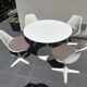 Vintage Arkana Tulip Dining Set Maurice Burke 1960s | Table + 4 Chairs