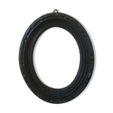 Black oval frame