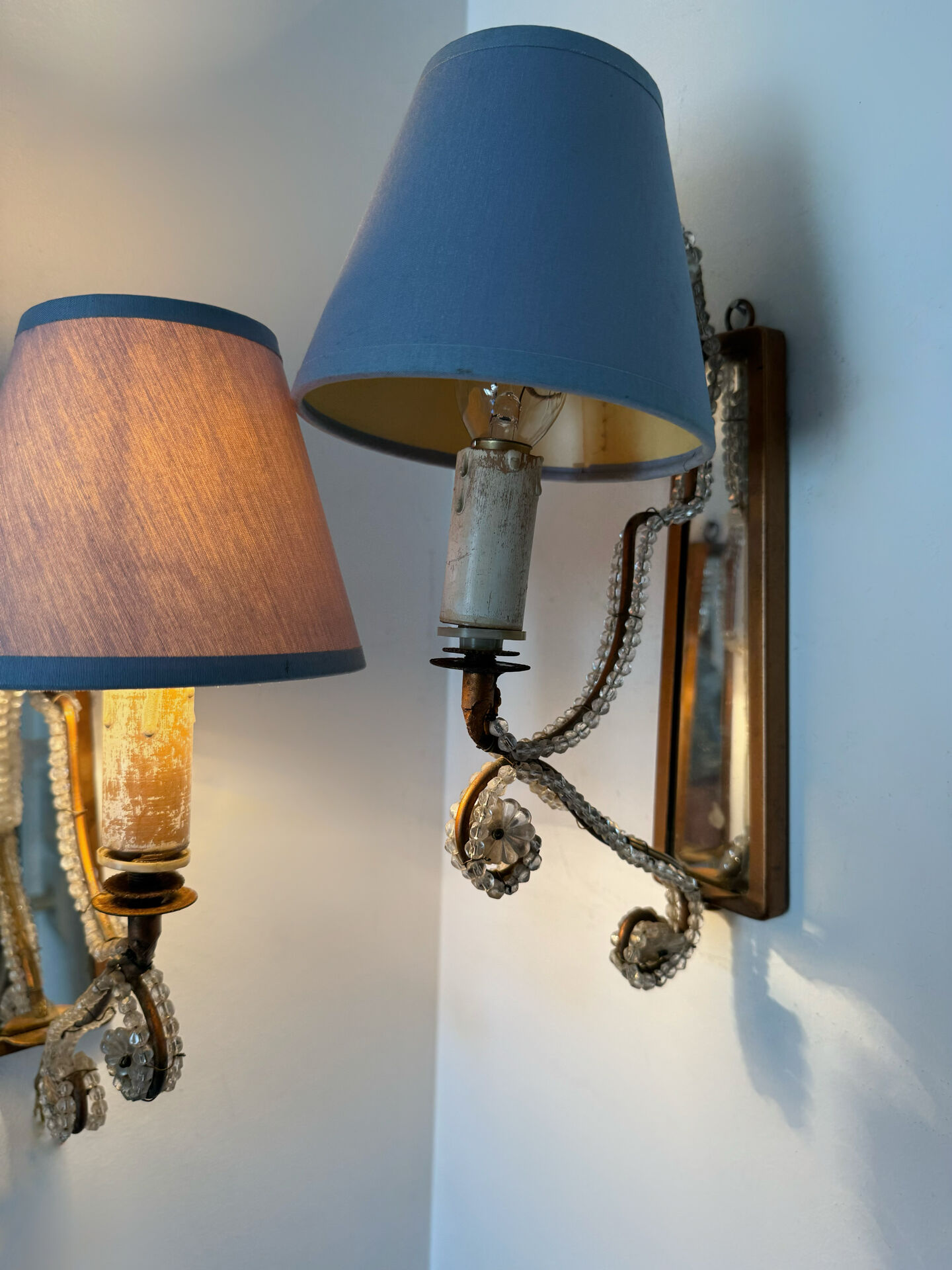 Vintage shabby chic wall lights