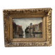Oil on canvas "View of the city on the canal" by Franck BOGGS 19th century