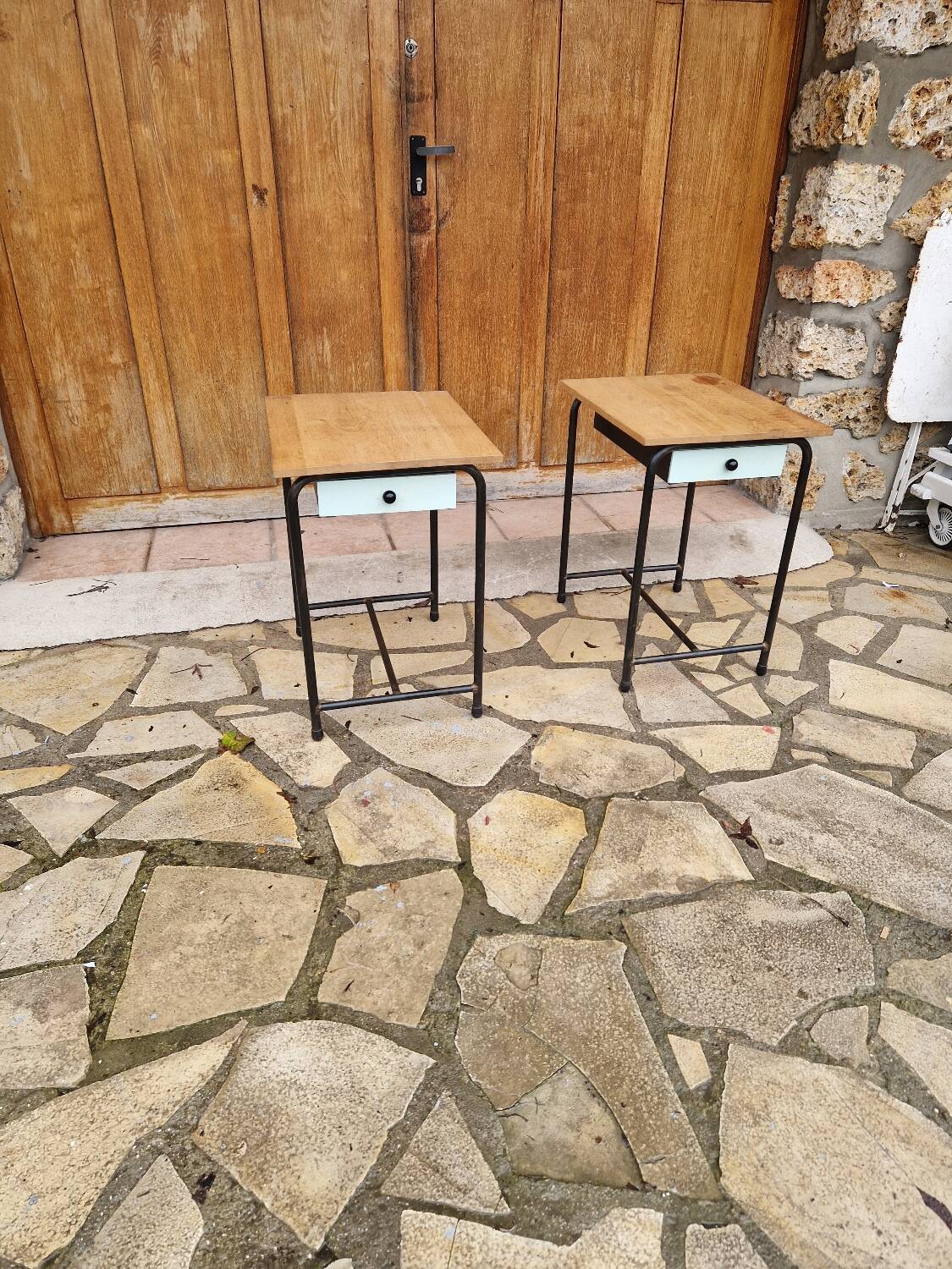 2 vintage bedside tables