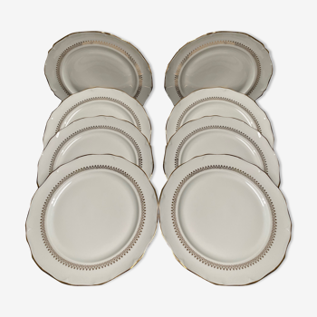 Assiettes plates en porcelaine de Sologne