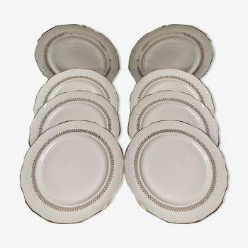 Flat plates in Sologne porcelain