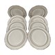 Flat plates in Sologne porcelain
