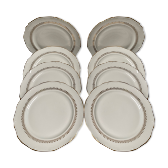 Flat plates in Sologne porcelain