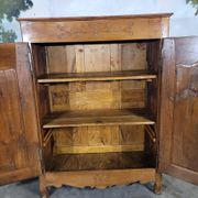 Small Louis XV bedside cabinet in solid cherry wood.