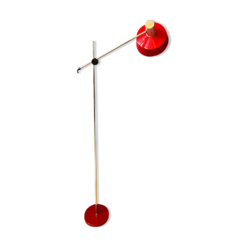 Adjustable red floor lamp