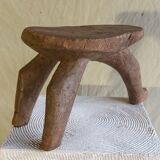 Stool old African art wooden Lobi from Burkina Faso