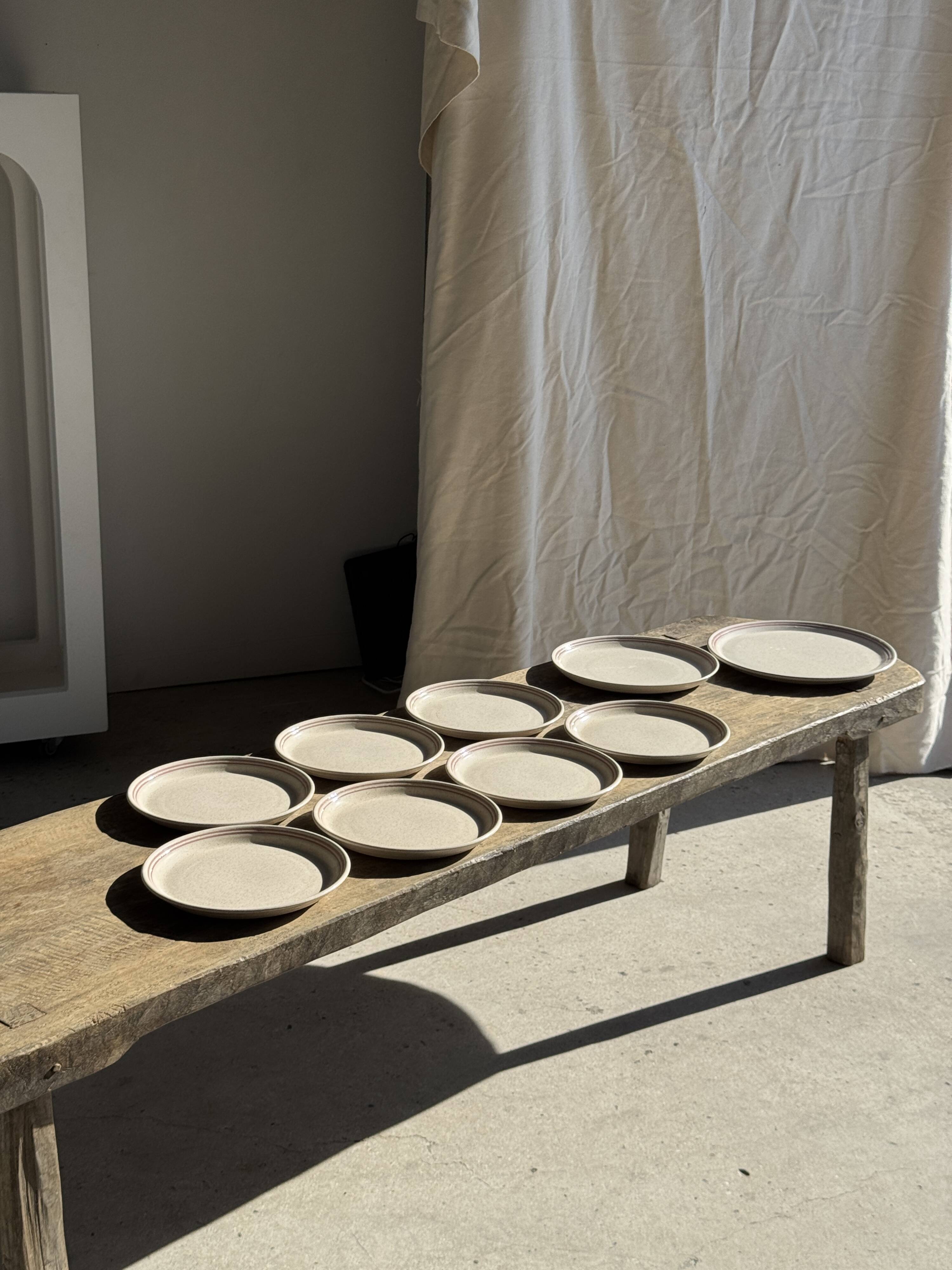 Lunéville table service Art Workshop 8 plates and 2 serving dishes