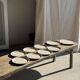 Lunéville table service Art Workshop 8 plates and 2 serving dishes