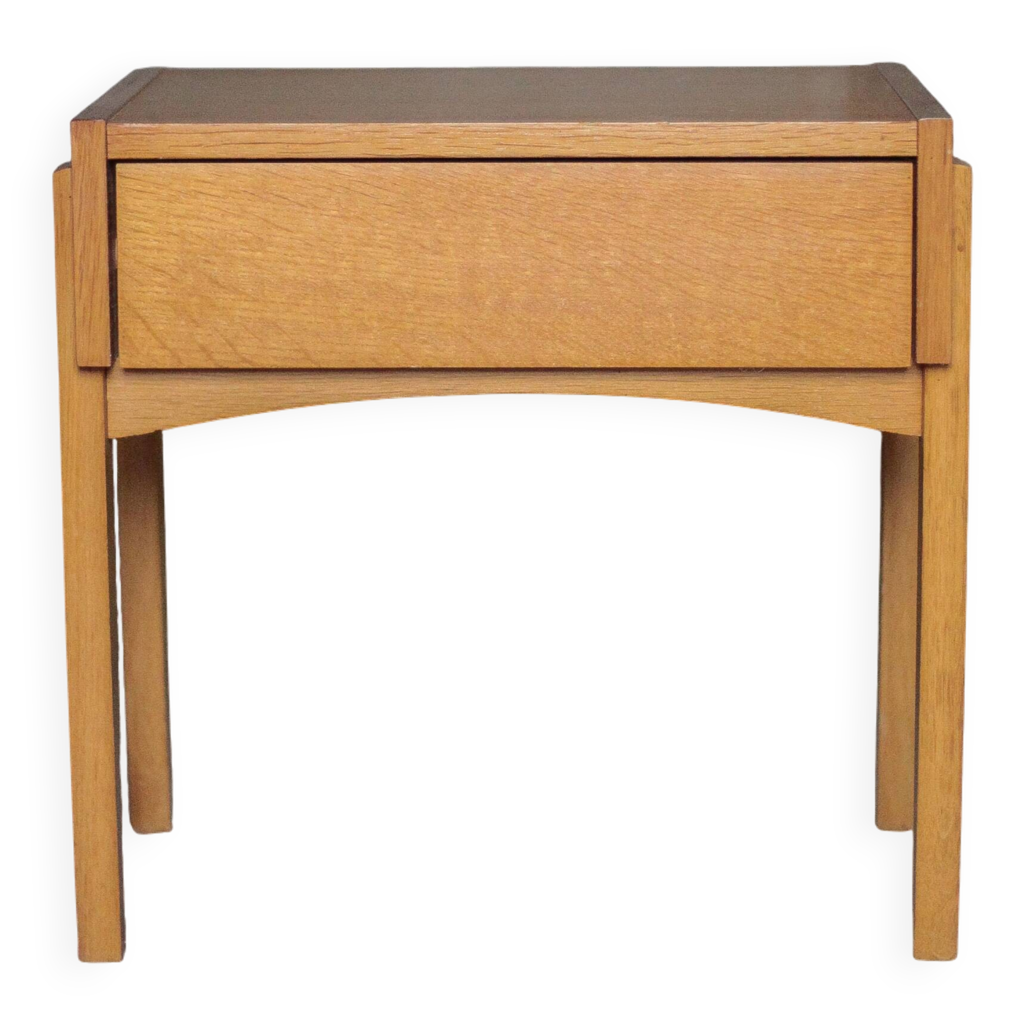 Vintage wooden bedside table, nightstand, side table, modernist.