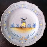 Peasant plate, Nevers earthenware